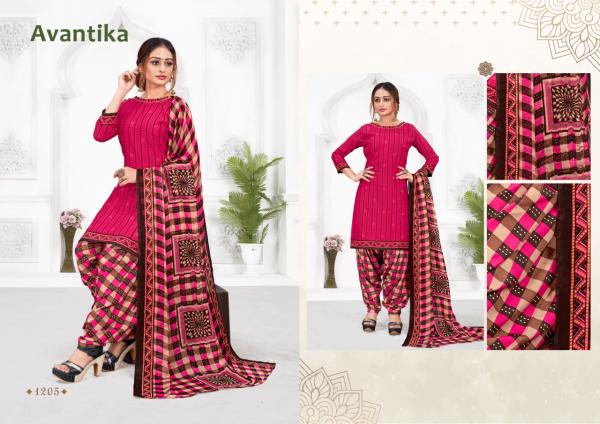 Avantika 12 Beautiful Casual Wear Crepe Dress Materials 